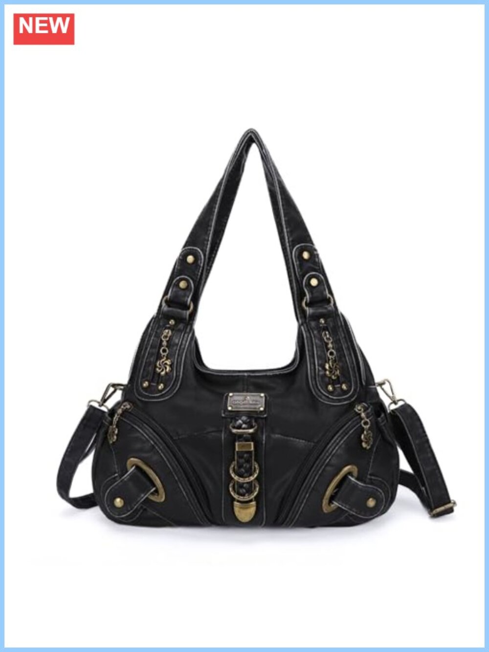Large Hobo Satchel Handbag Women Convertible Faux Leather Shoulder Bag